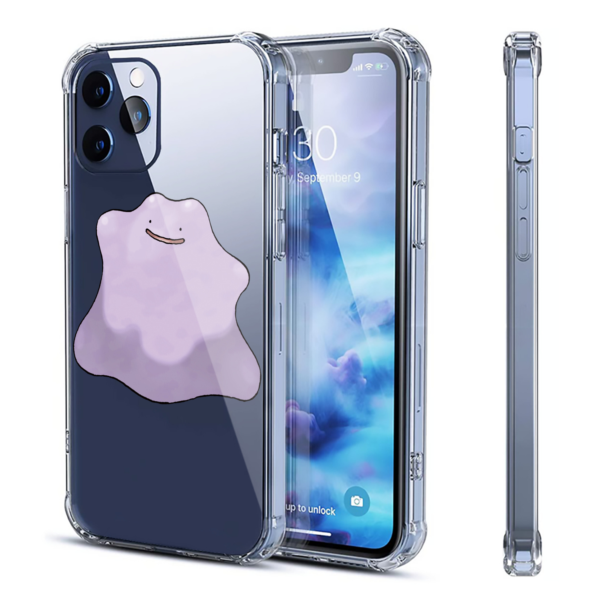 （画像用） ポケットモンスター Pokémon 【iPhone 12シリーズ対応】透明スマホケース（クリアソフトケース）